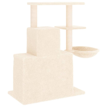 Kratzbaum mit Sisal-Kratzsäulen Creme 83 cm