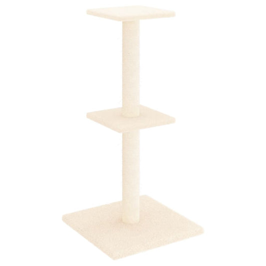 Kratzbaum mit Sisal-Kratzsäulen Creme 73 cm