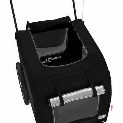 Fahrradanhänger für Haustiere Schwarz 124.5 x 63.5 x 53 cm
