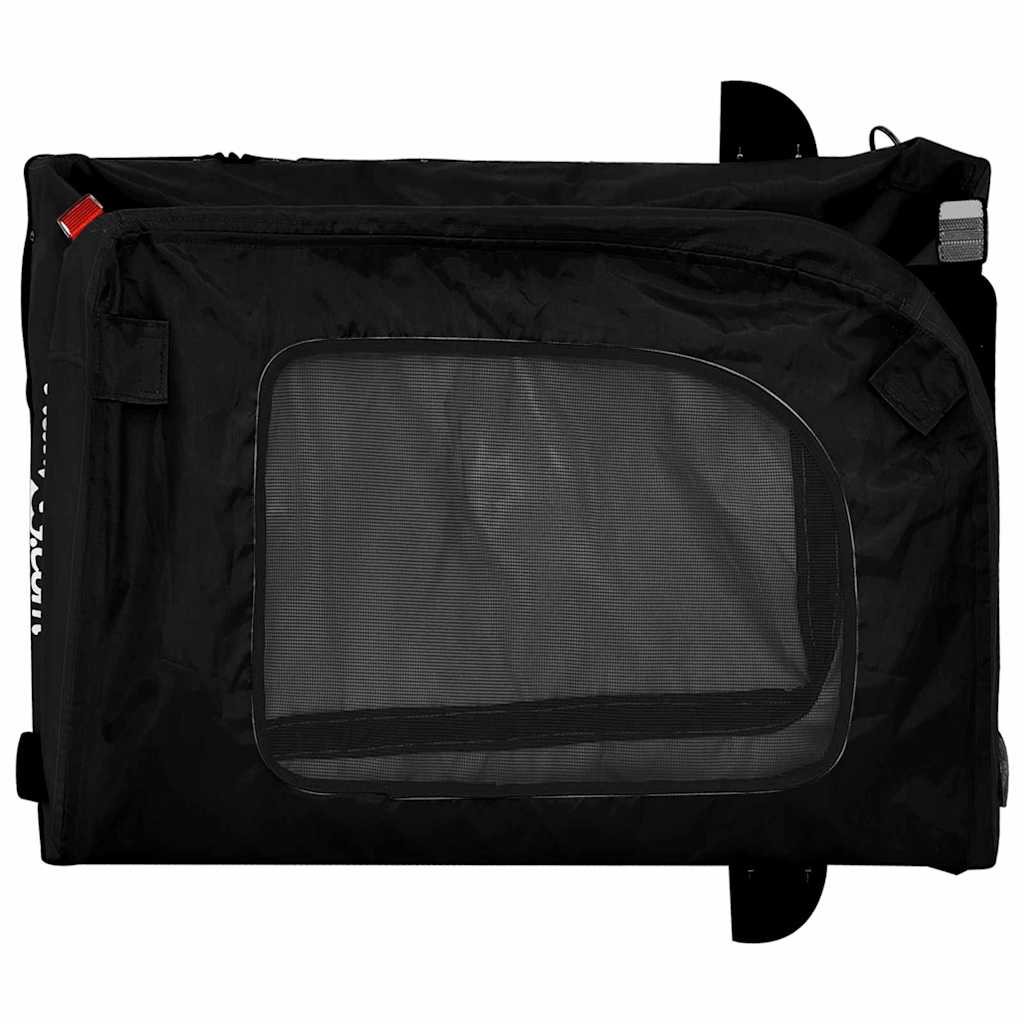 Fahrradanhänger für Haustiere Schwarz 124.5 x 63.5 x 53 cm