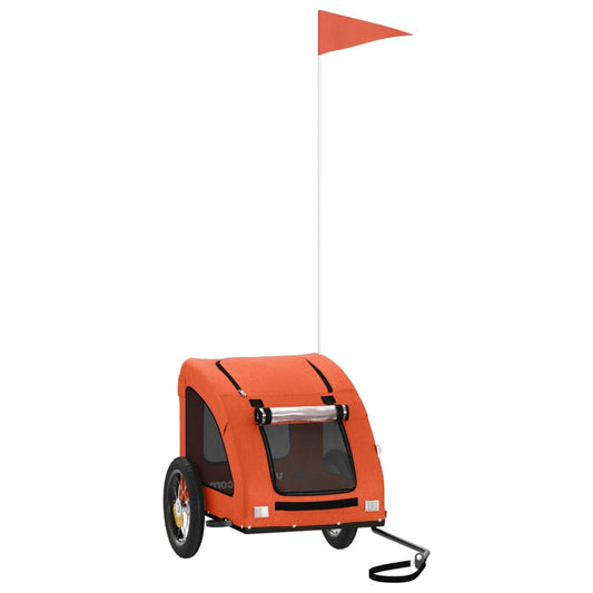 Cykeltrailer til hunde Orange Oxford stof og jern