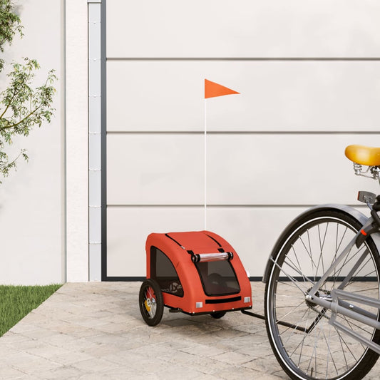 Cykeltrailer til hunde Orange Oxford stof og jern