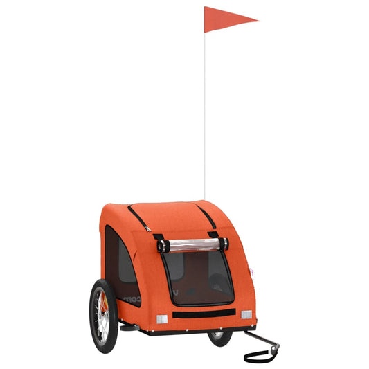 Cykeltrailer til hunde Orange Oxford stof og jern
