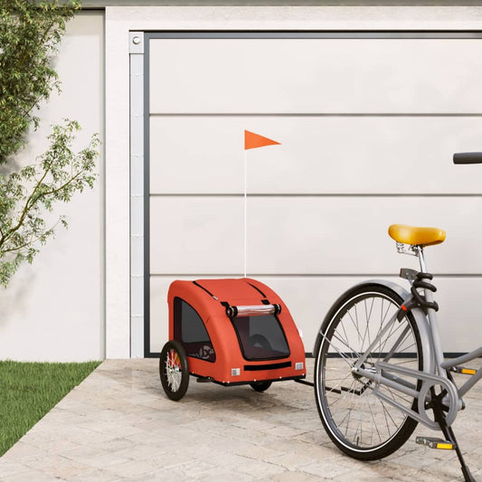 Cykeltrailer til hunde Orange Oxford stof og jern