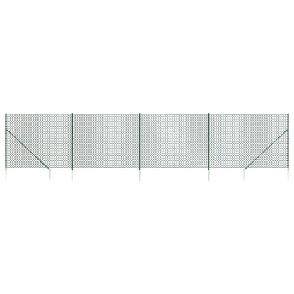 Maschendrahtzaun mit Bodenhülsen Grün 2,2x10 m