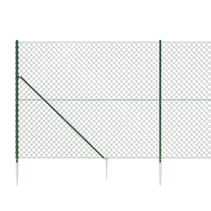 Maschendrahtzaun mit Bodenhülsen Grün 2,2x10 m