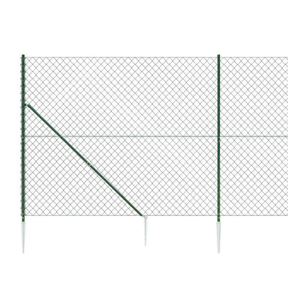 Maschendrahtzaun mit Bodenhülsen Grün 2,2x10 m
