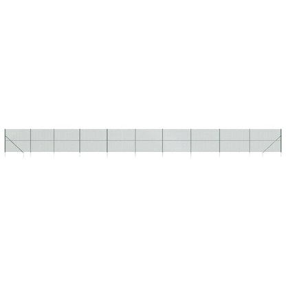 Maschendrahtzaun mit Bodenhülsen Grün 1,6x25 m