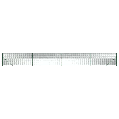 Maschendrahtzaun mit Bodenflansch Grün 1x10 m