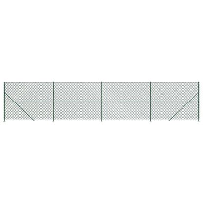 Maschendrahtzaun mit Bodenflansch Grün 1,6x10 m