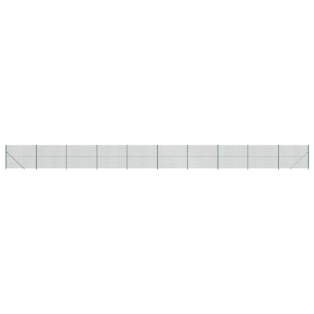 Maschendrahtzaun mit Bodenflansch Grün 1,4x25 m