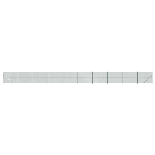 Maschendrahtzaun mit Bodenflansch Grün 1,6x25 m