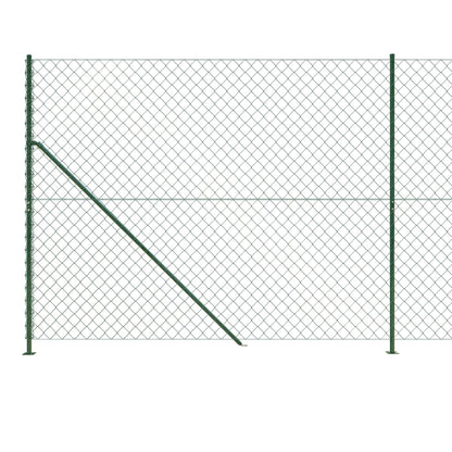 Maschendrahtzaun mit Bodenflansch Grün 1,8x25 m