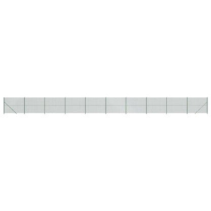 Maschendrahtzaun mit Bodenflansch Grün 2x25 m