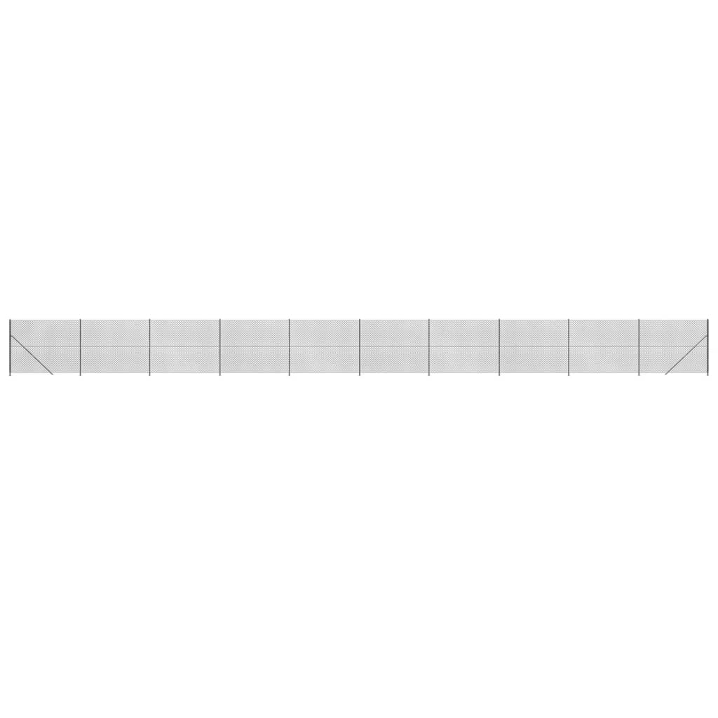 Maschendrahtzaun mit Bodenflansch Anthrazit 1,4x25 m