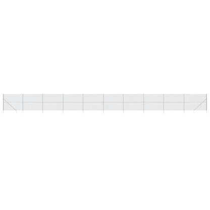Maschendrahtzaun mit Bodenhülsen Silbern 1,4x25 m