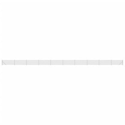 Maschendrahtzaun mit Bodenflansch Silbern 1x25 m