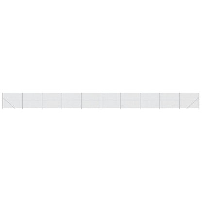 Maschendrahtzaun mit Bodenflansch Silbern 1,6x25 m