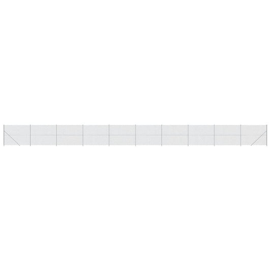 Maschendrahtzaun mit Bodenflansch Silbern 1,6x25 m