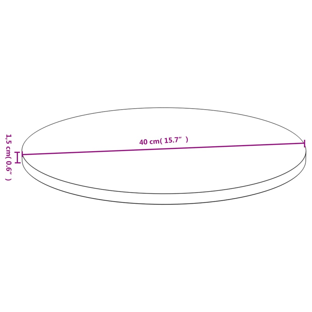 Tischplatte Ø40x1,5 cm Bambus