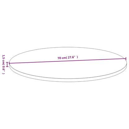 Tischplatte Ø70x1,5 cm Bambus