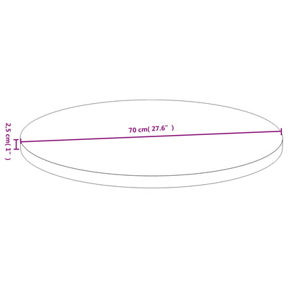 Tischplatte Ø70x2,5 cm Bambus