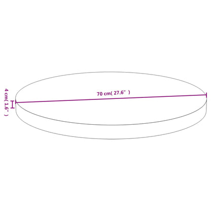 Tischplatte Ø70x4 cm Bambus