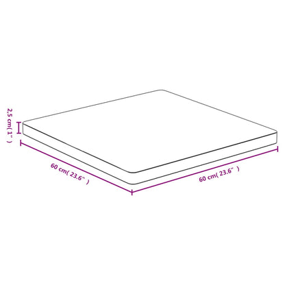 Tischplatte 60x60x2,5 cm Bambus