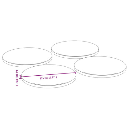 Pizzateller 4 Stk. Ø32x1,5 cm Bambus