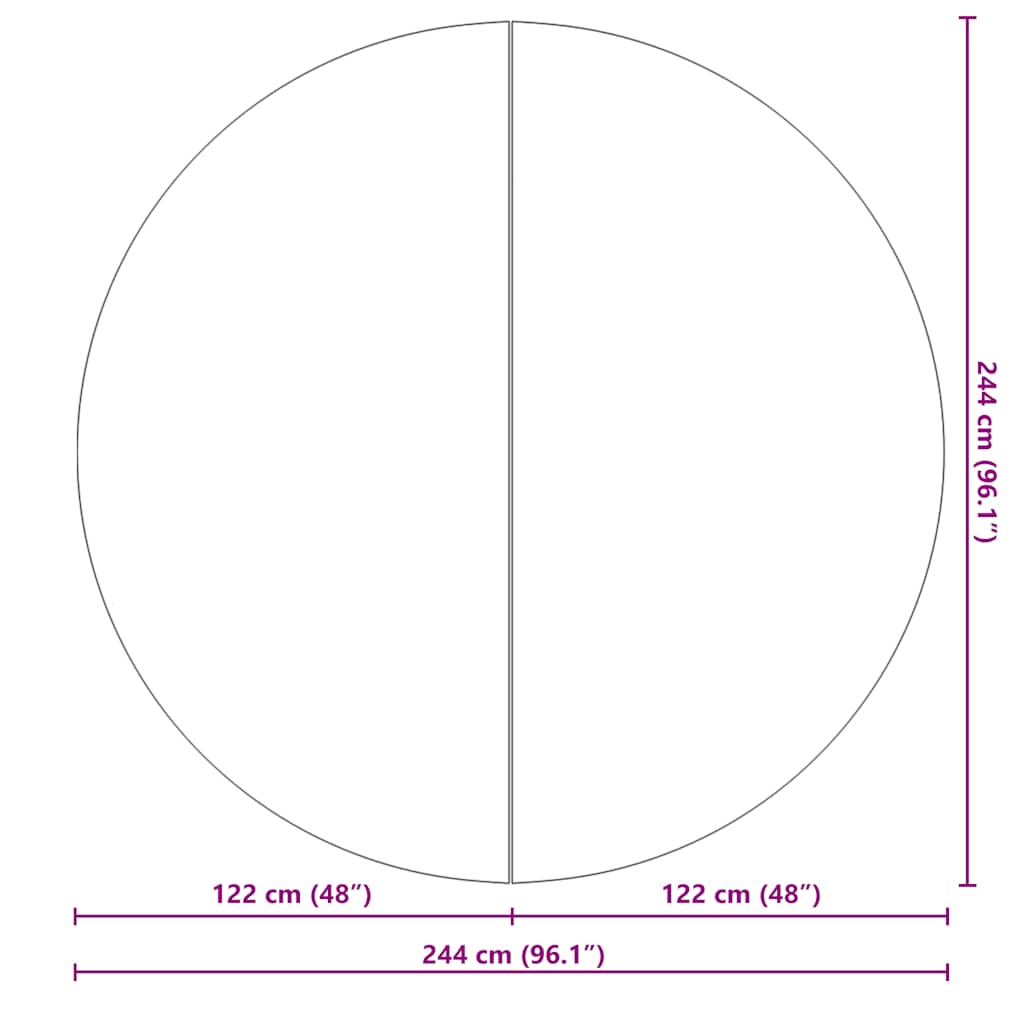Pool-Bodentuch Hellgrau Ø244 cm Polyester Geotextil