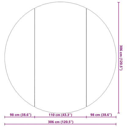 Pool-Bodentuch Hellgrau Ø306 cm Polyester Geotextil