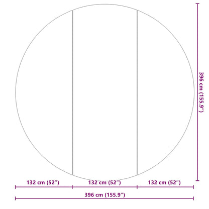 Pool-Bodentuch Hellgrau Ø396 cm Polyester Geotextil