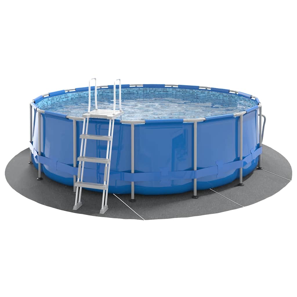 Pool-Bodentuch Hellgrau Ø428 cm Polyester Geotextil