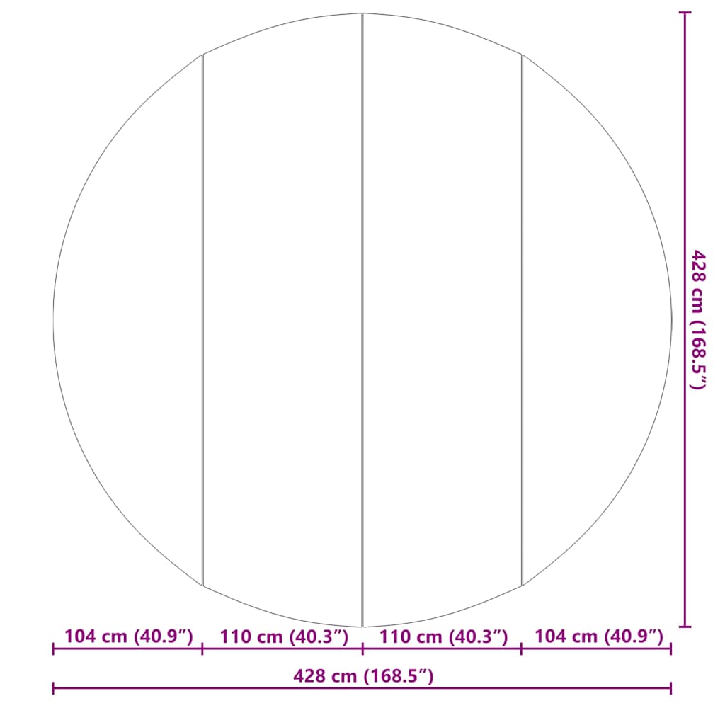 Pool-Bodentuch Hellgrau Ø428 cm Polyester Geotextil