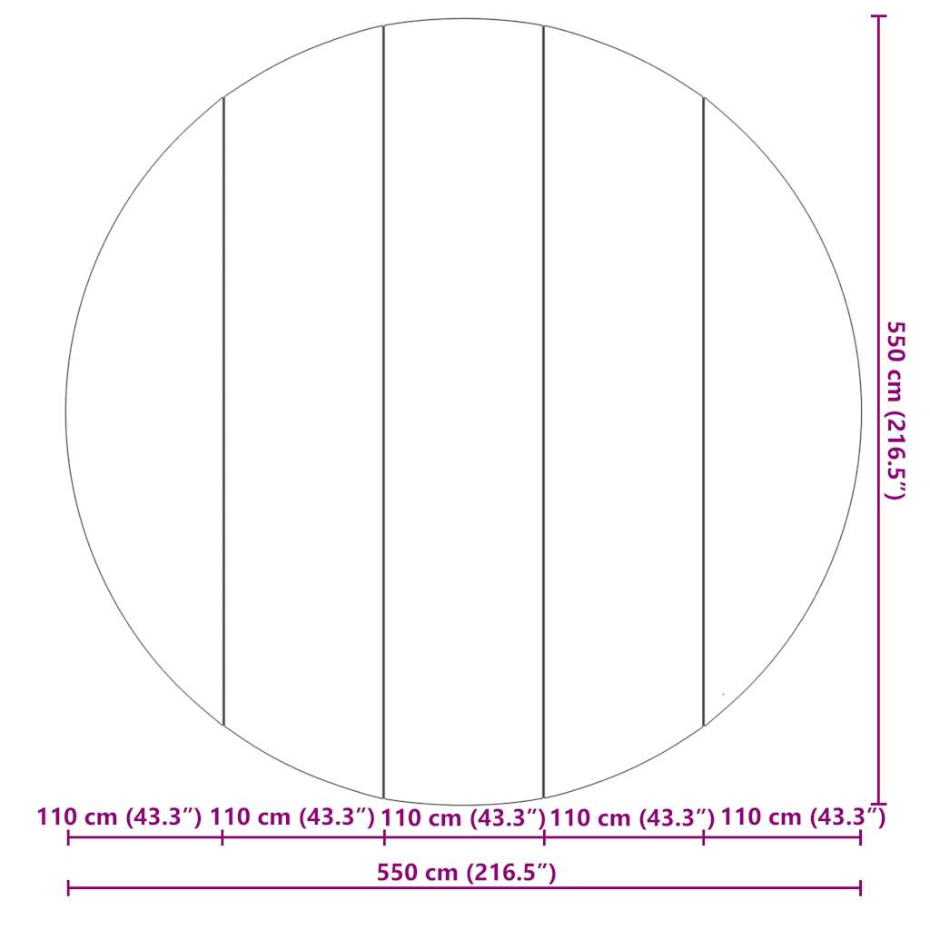 Pool-Bodentuch Hellgrau Ø550 cm Polyester Geotextil