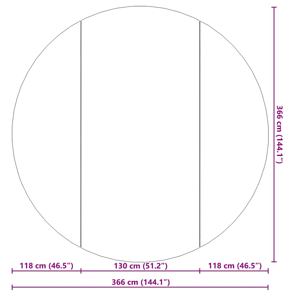 Pool-Bodentuch Hellgrau Ø306 cm Polyester Geotextil