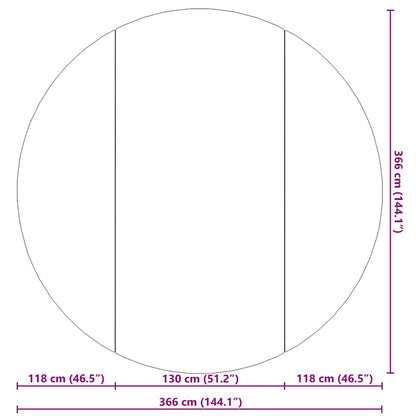 Pool-Bodentuch Hellgrau Ø306 cm Polyester Geotextil