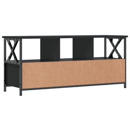 TV-skab Sort 102x33x45 cm Træ og jern