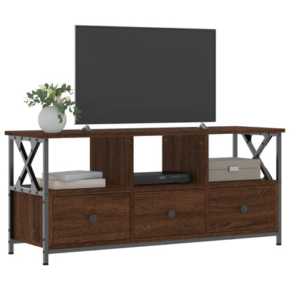 TV-Schrank Braun Eichen-Optik 102x33x45cm Holzwerkstoff & Eisen