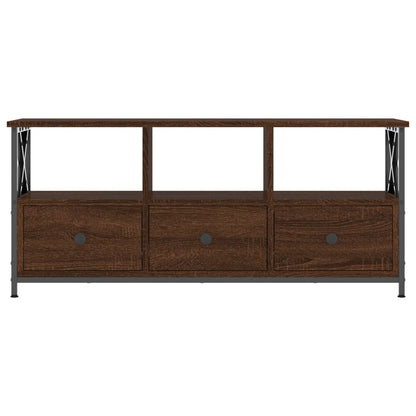 TV-Schrank Braun Eichen-Optik 102x33x45cm Holzwerkstoff & Eisen