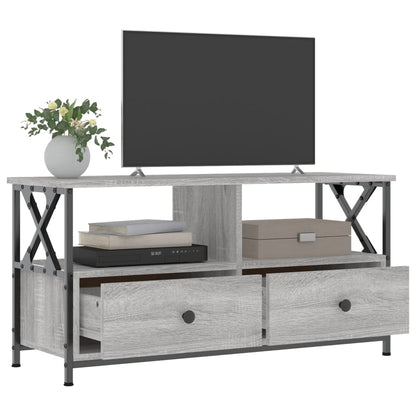 TV-Schrank Grau Sonoma 90x33x45 cm Holzwerkstoff & Eisen