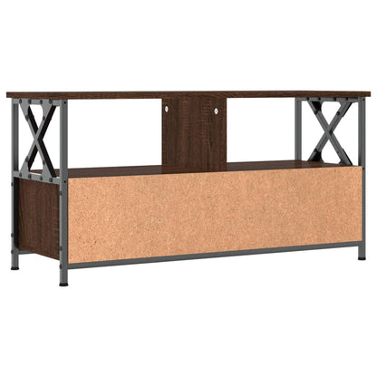 TV-Schrank Braun Eichen-Optik 90x33x45 cm Holzwerkstoff & Eisen