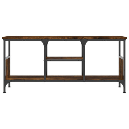 TV-Schrank Räuchereiche 100x35x45 cm Holzwerkstoff & Eisen