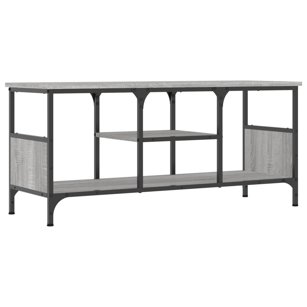 TV-Schrank Grau Sonoma 100x35x45 cm Holzwerkstoff & Eisen