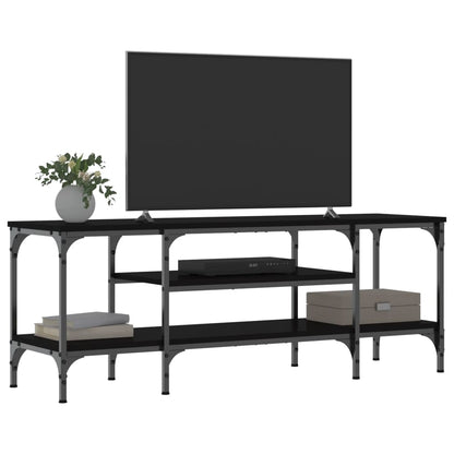 TV-skab Sort 121x35x45 cm Træ Materiale &amp; Jern