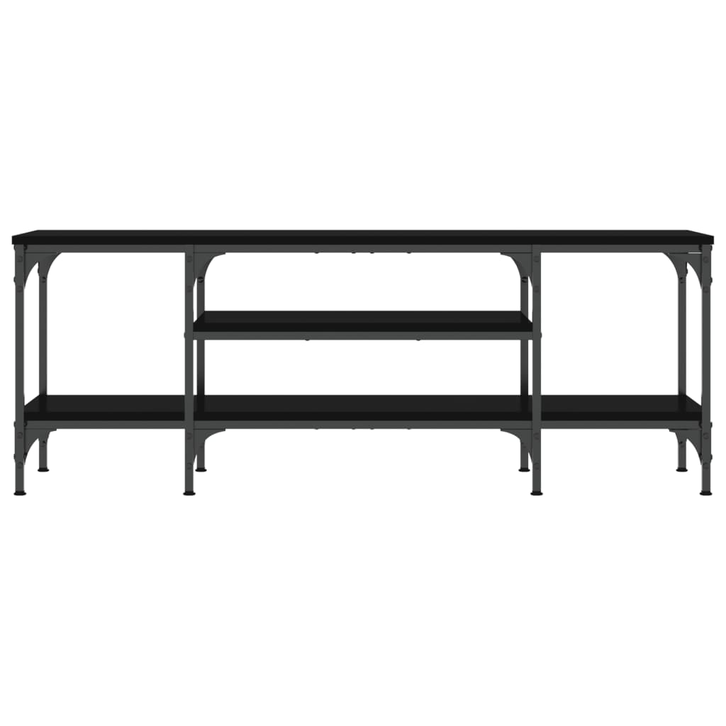 TV-skab Sort 121x35x45 cm Træ Materiale &amp; Jern