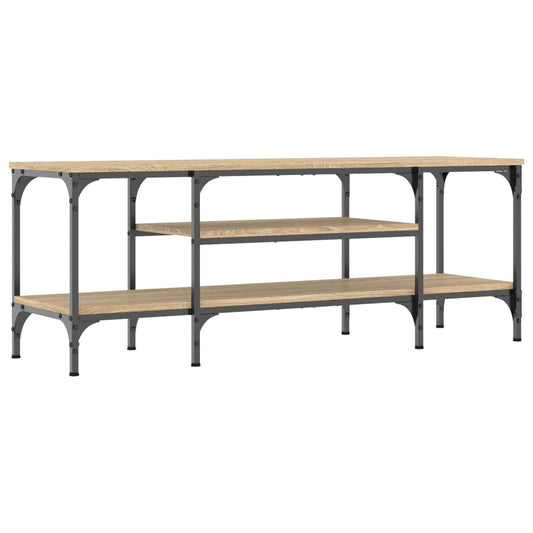 Tv-møbel Sonoma eg 121x35x45 cm træmateriale &amp; jern
