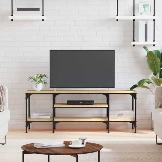 Tv-møbel Sonoma eg 121x35x45 cm træmateriale &amp; jern