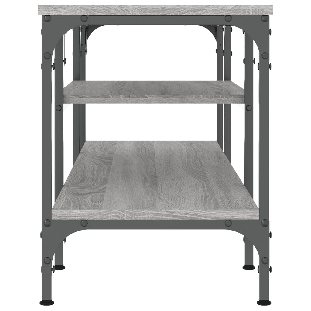 TV-Schrank Grau Sonoma 121x35x45 cm Holzwerkstoff & Eisen