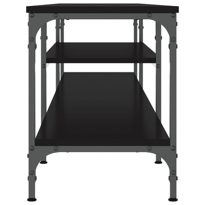 TV-Schrank Schwarz 201x35x45 cm Holzwerkstoff & Eisen